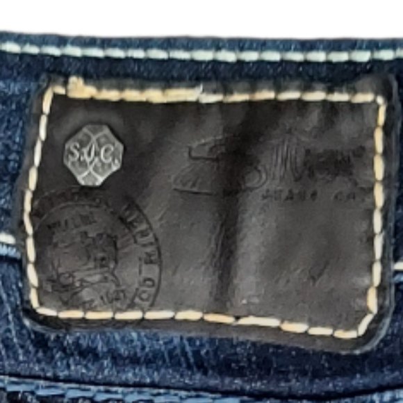 SILVER JEANS BERKLEY STRAIGHT LEG DARK WASH JEANS (29W/32L) - Picture 13 of 14